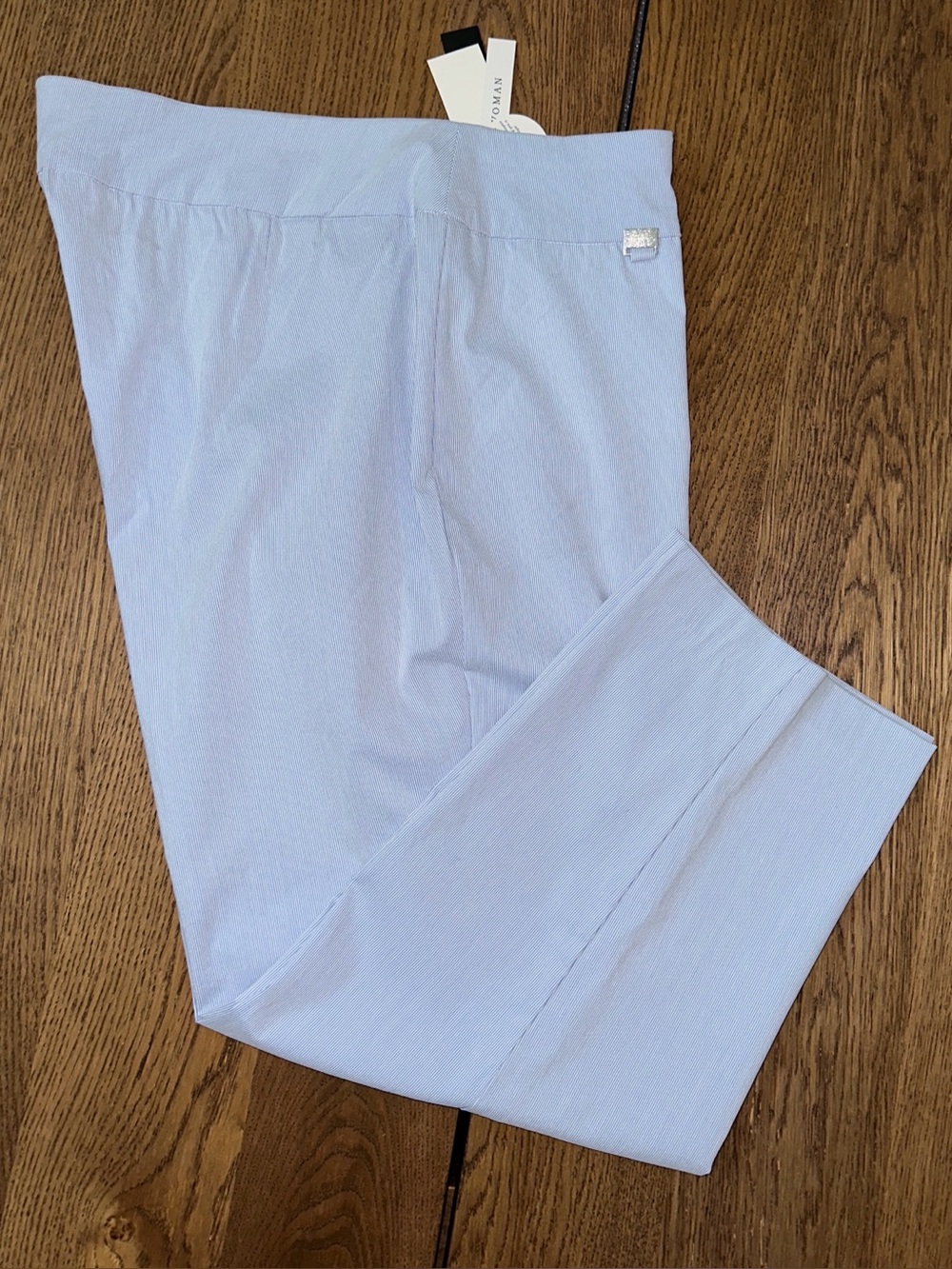NWT. Premise Striped Light Blue Capri Pants Tommy Control 2X - Picture 4 of 12